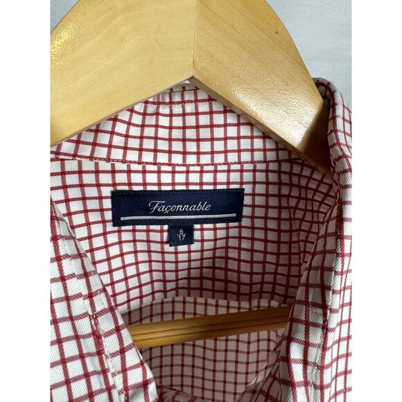 Faconnable 100% Cotton Long Sleeve Button Up Front Pocket Shirt Men's Si… - Picture 5 of 6